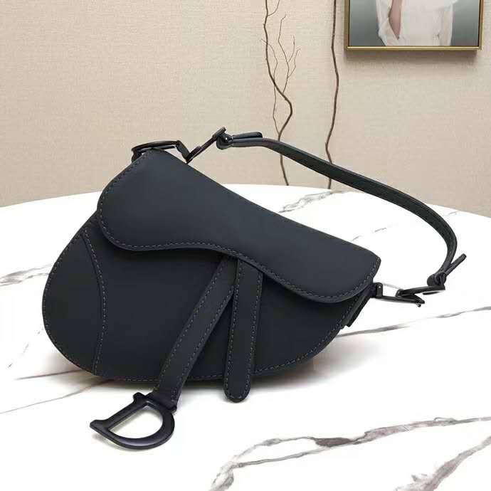 Dior Women Saddle Bag in Matte Black Ultramatte Calfskin
