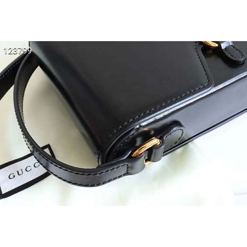 G*u*i gg unisex G*u*i horsebit 1955 mini bag black leather