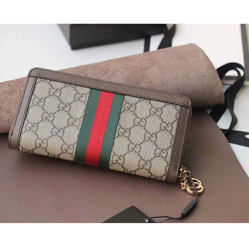 G*u*i gg unisex ophidia gg zip around wallet supreme canvas