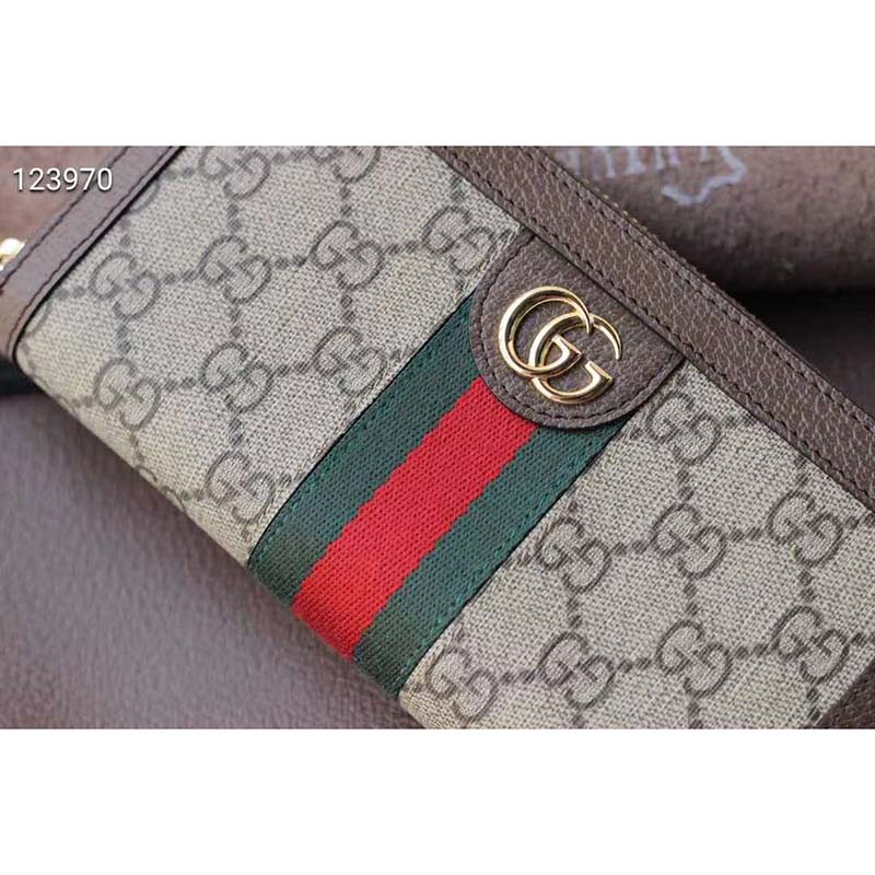 G*u*i gg unisex ophidia gg zip around wallet supreme canvas