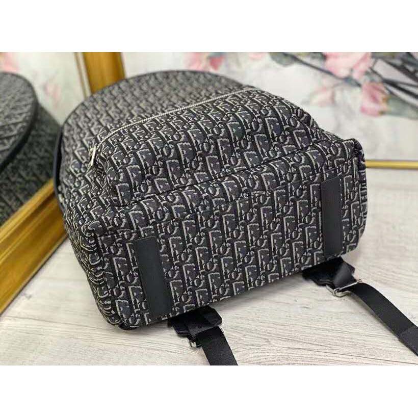 Dior Unisex Rider Backpack Gray Dior Oblique Jacquard