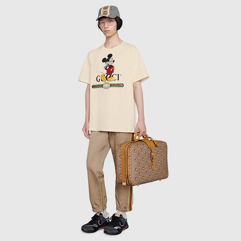 G*u*i men disney x G*u*i oversize t-shirt white organic cotton jersey