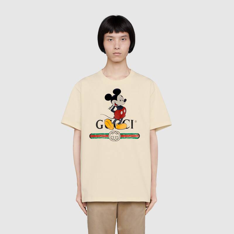 G*u*i men disney x G*u*i oversize t-shirt white organic cotton jersey