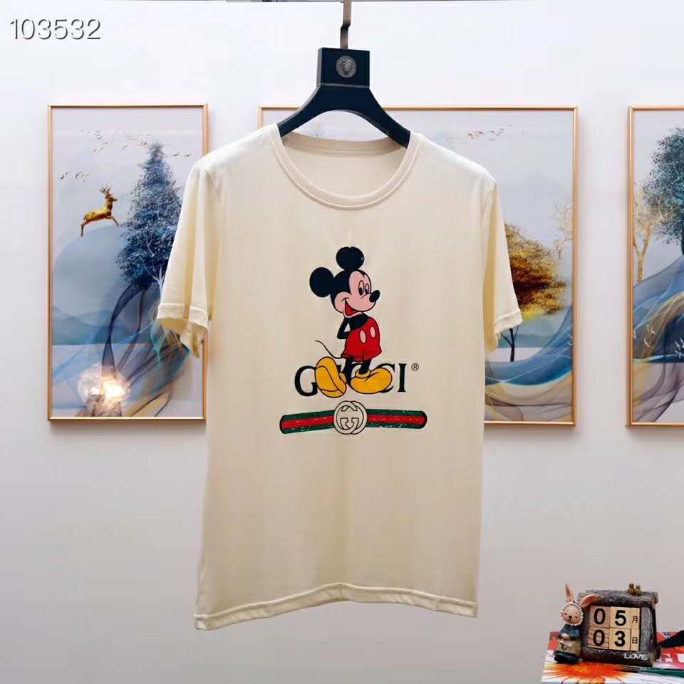 G*u*i men disney x G*u*i oversize t-shirt white organic cotton jersey