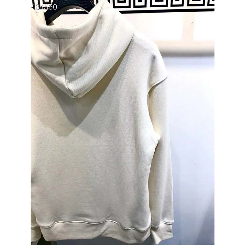 G*u*i women sexiness print sweatshirt washed off-white light felted cotton jersey