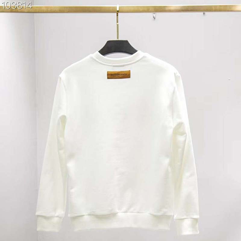 Louis Vuitton LV Men Flower Monogram Embroidered Sweatshirt Regular Fit