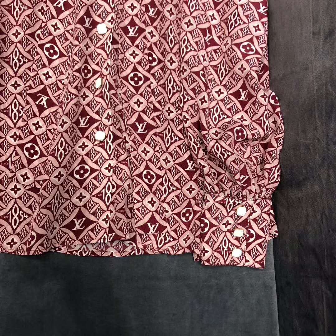 Louis Vuitton LV Women Since 1854 Silk Long-Sleeved Pajama Top Monogram Flowers