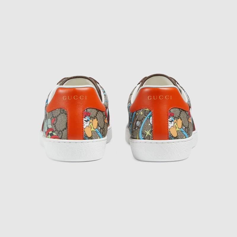 G*u*i gg unisex disney x G*u*i donald duck ace sneaker beige gg supreme canvas