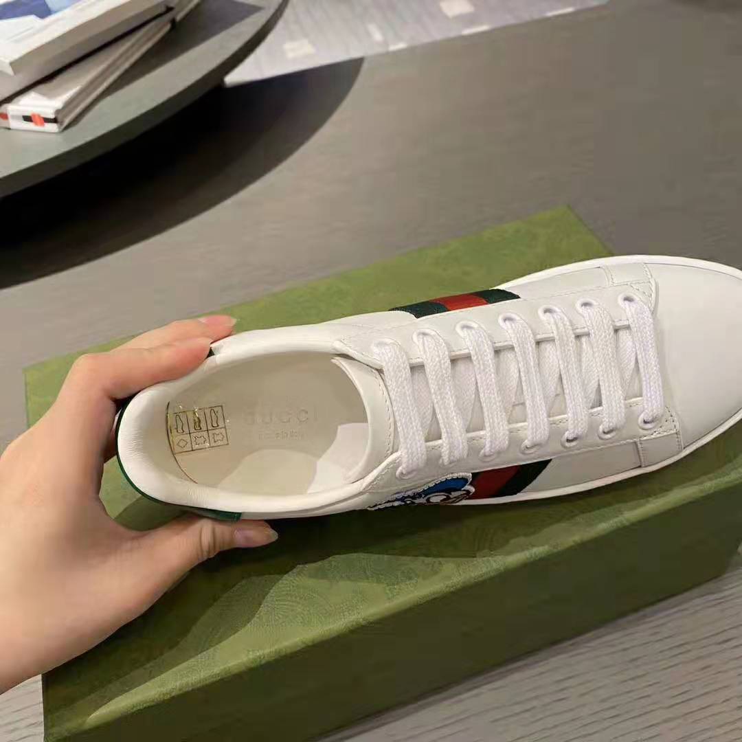 G*u*i gg unisex disney x G*u*i donald duck ace sneaker white leather
