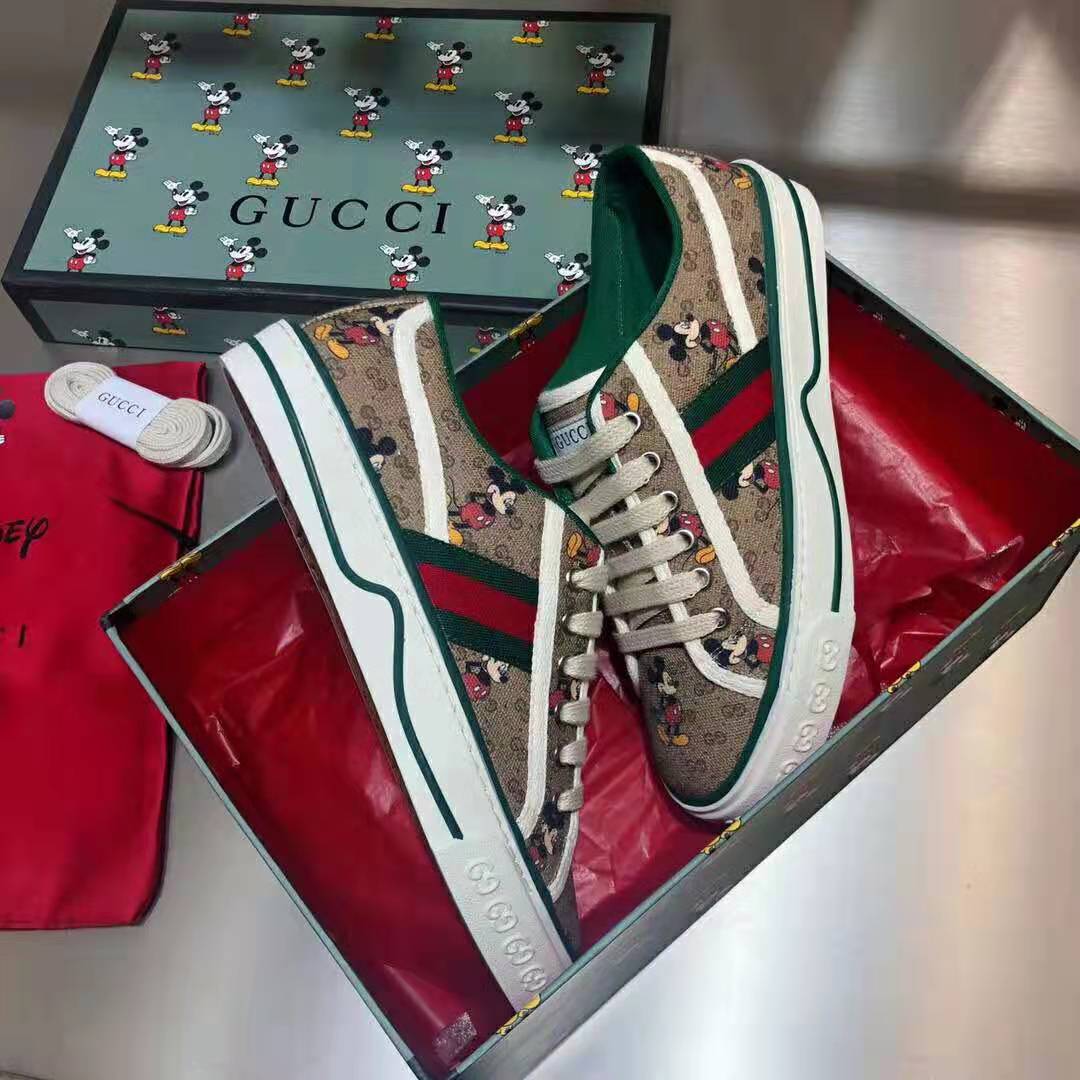 G*u*i gg unisex disney x G*u*i tennis 1977 sneaker web gg canvas mickey mouse