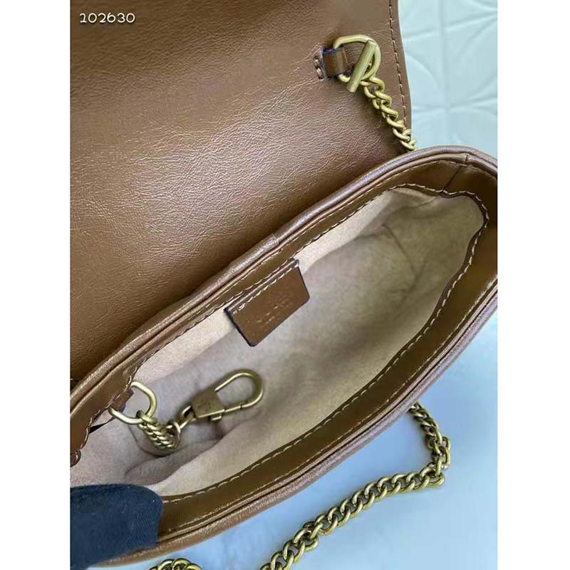 G*u*i gg women gg marmont matelassé super mini bag-brown