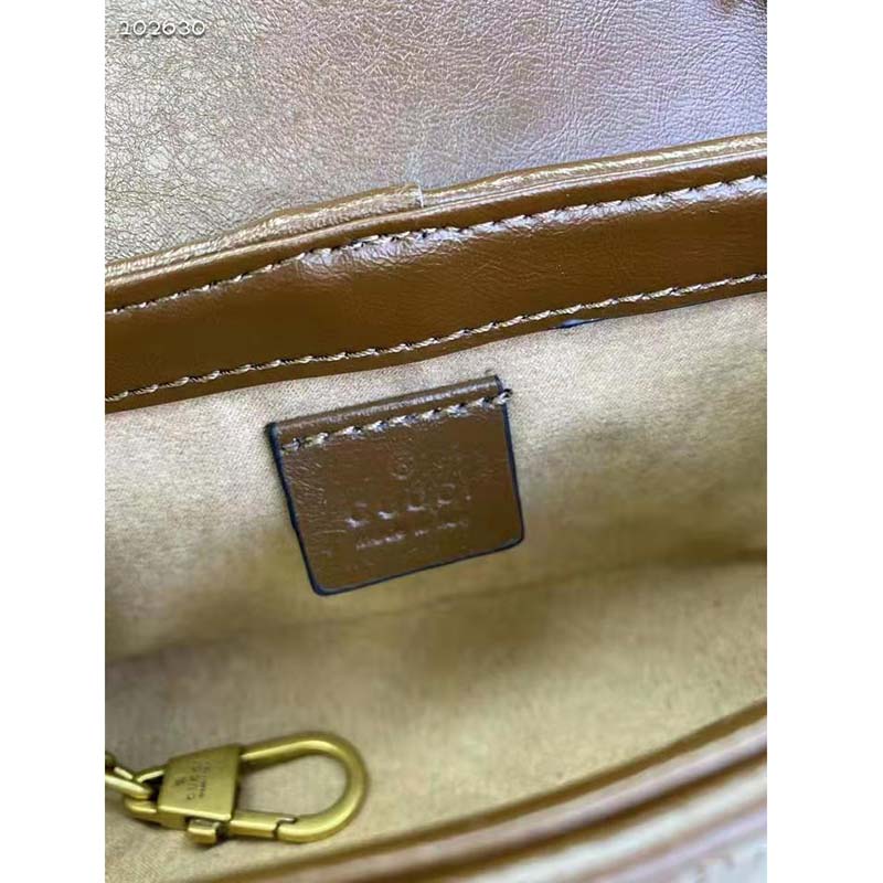 G*u*i gg women gg marmont matelassé super mini bag-brown