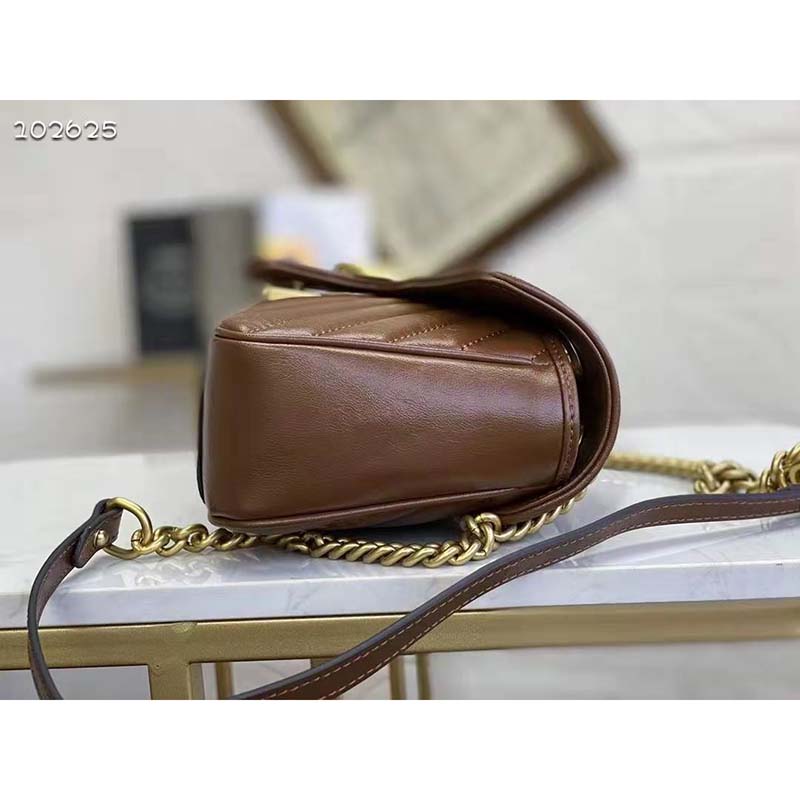 G*u*i gg women gg marmont small matelassé shoulder bag-brown