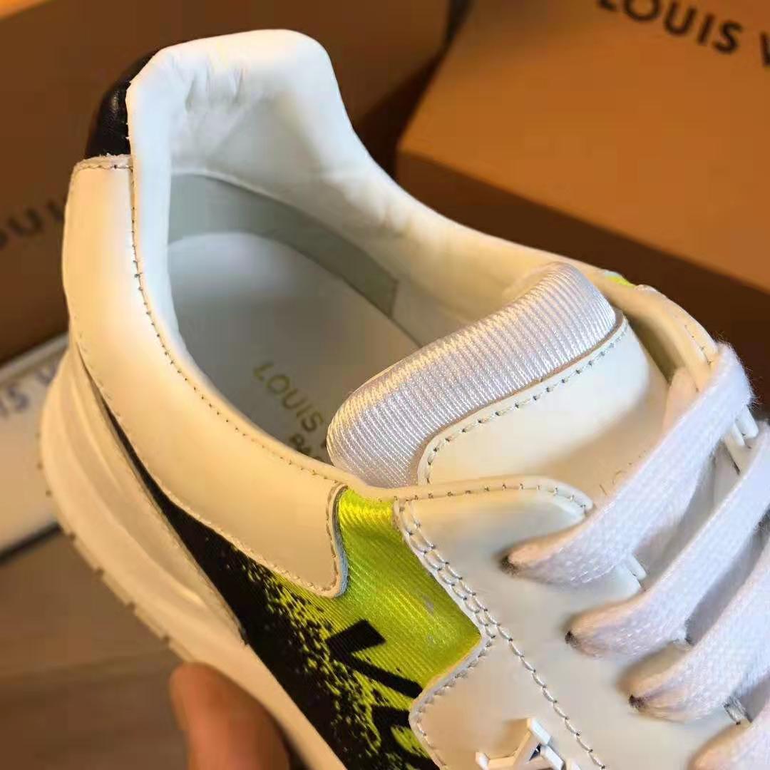 Louis Vuitton LV Men Run Away Sneaker Calf Leather and Textile-Yellow