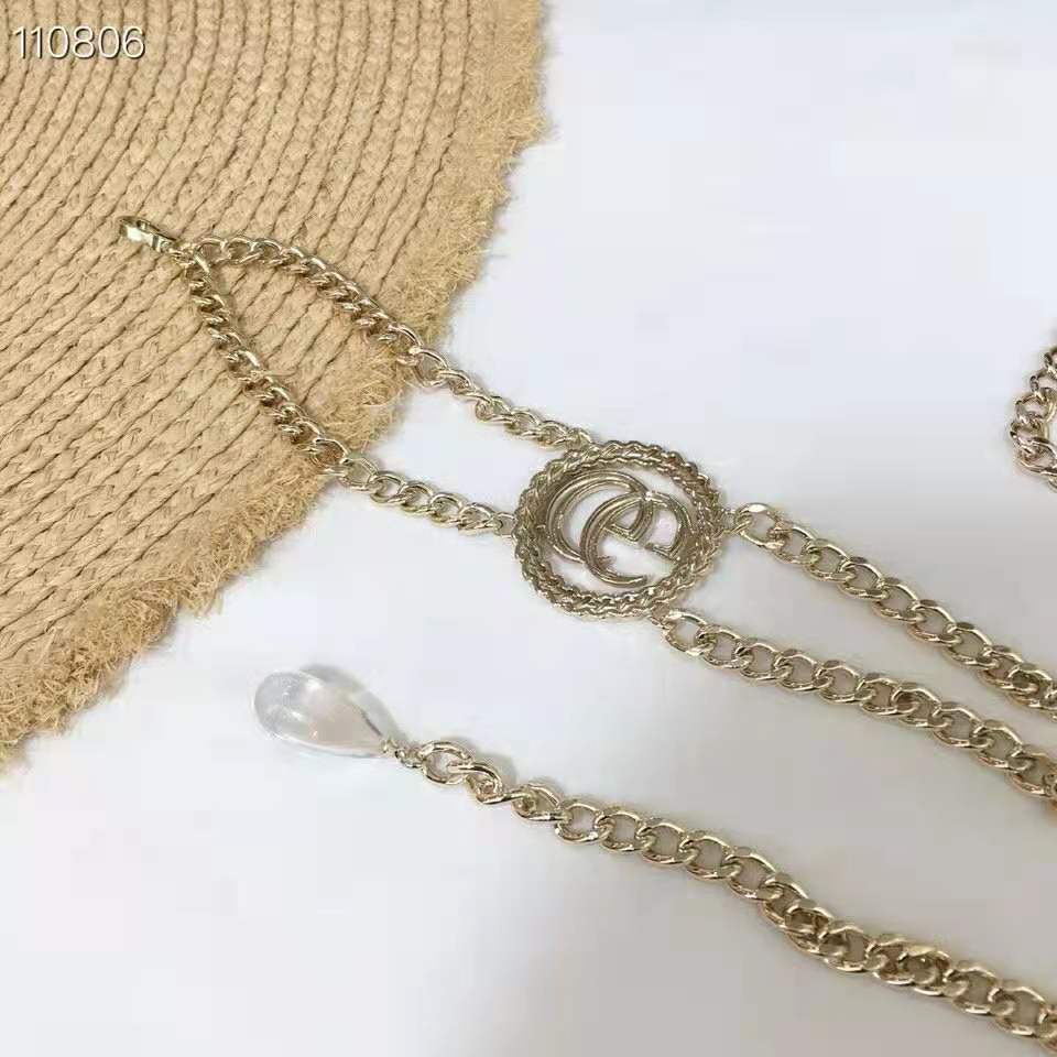 G*u*i gg women chain belt with torchon double g 1.5 cm width