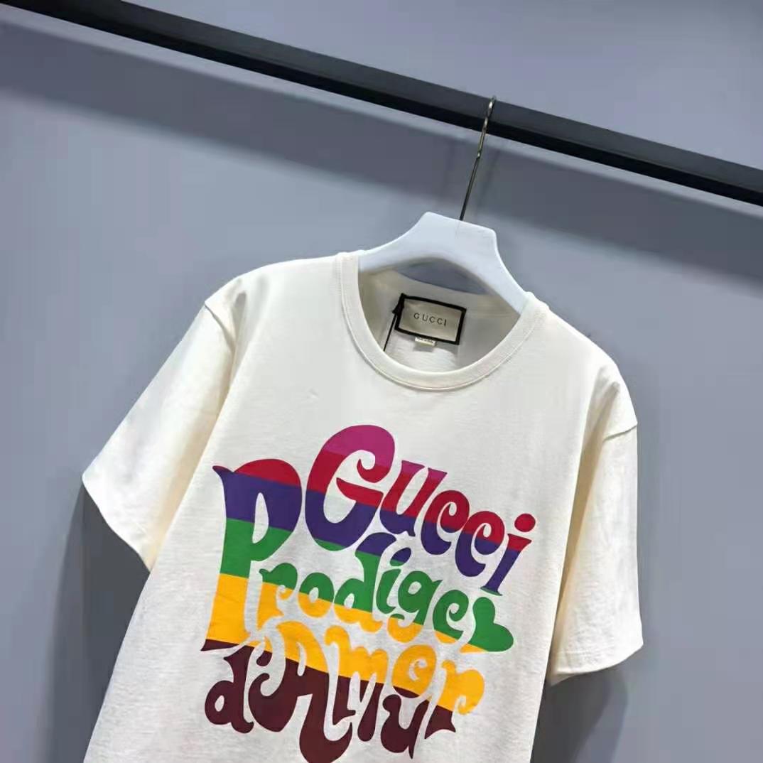 G*u*i men G*u*i prodige d’amour print t-shirt cotton crewneck oversize fit