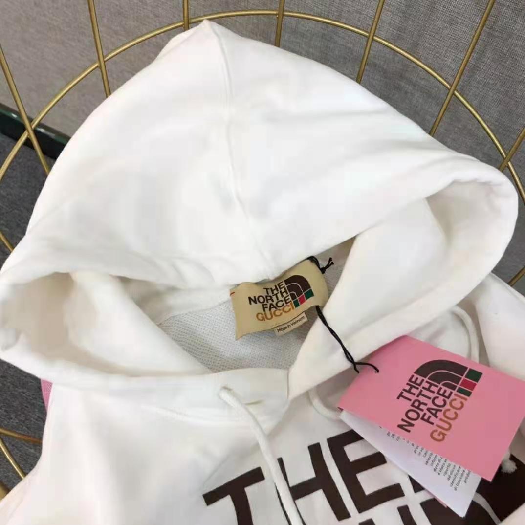 G*u*i men the north face x G*u*i cotton sweatshirt crewneck long sleeves-white