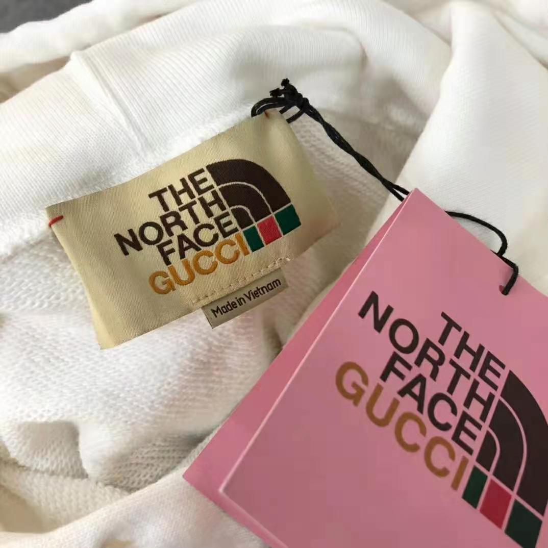 G*u*i men the north face x G*u*i cotton sweatshirt crewneck long sleeves-white