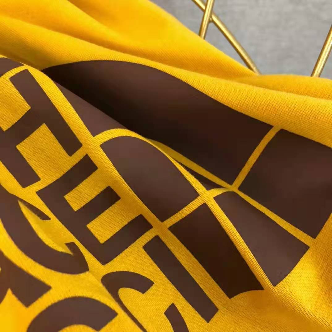 G*u*i men the north face x G*u*i oversize t-shirt cotton jersey crewneck-yellow
