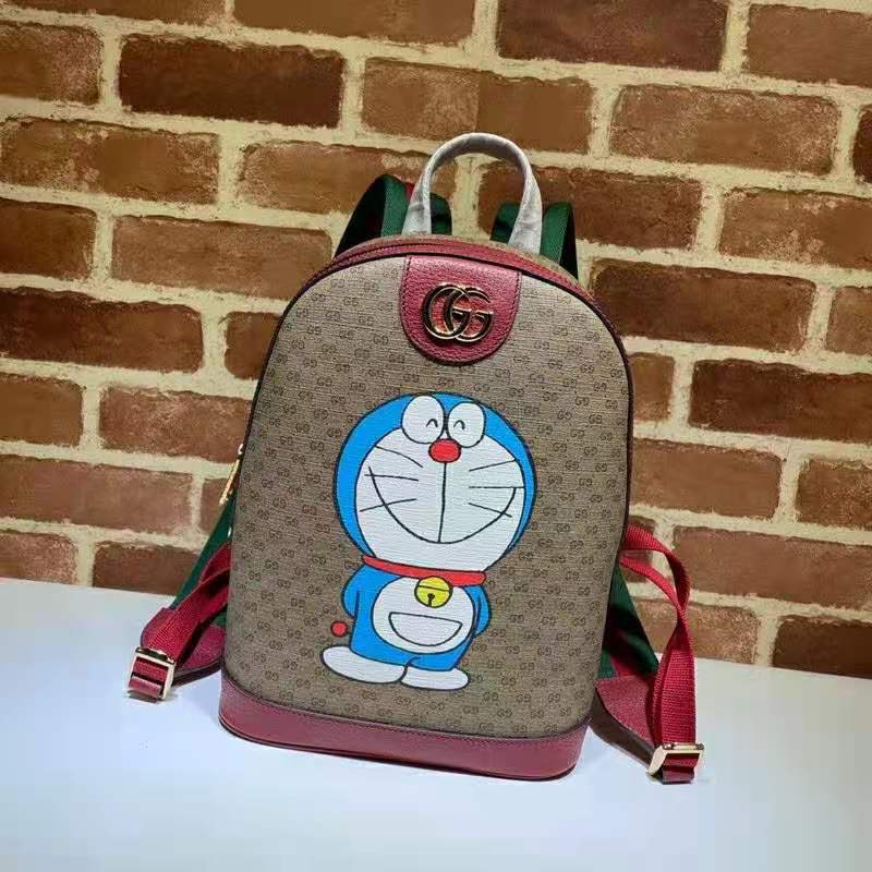 G*u*i unisex doraemon x G*u*i small backpack beige/ebony mini gg supreme canvas
