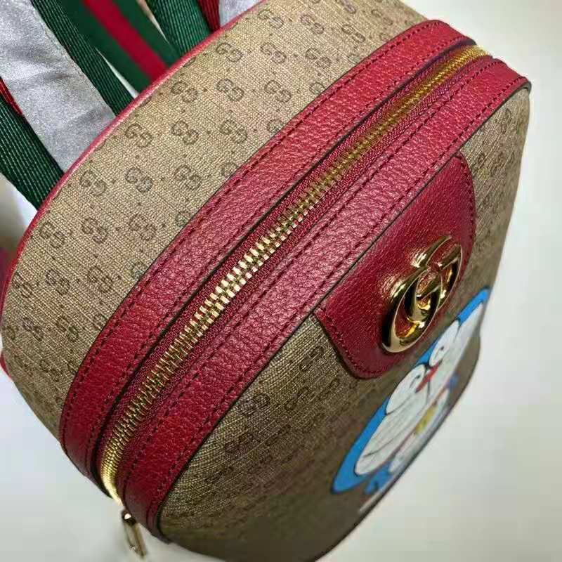 G*u*i unisex doraemon x G*u*i small backpack beige/ebony mini gg supreme canvas