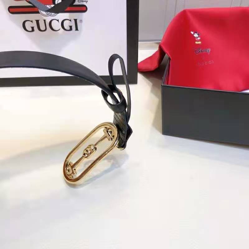 G*u*i unisex lizard belt with interlocking g horsebit buckle 2.5 cm width black lizard