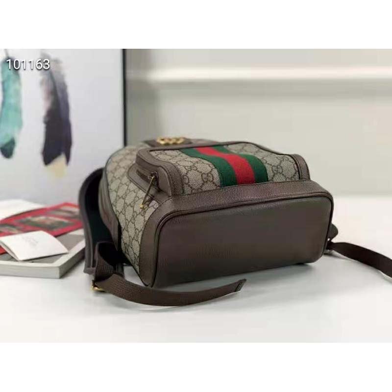 G*u*i unisex ophidia gg small backpack beige/ebony gg supreme canvas