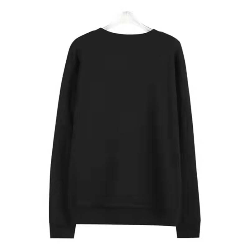 G*u*i men beverly hills cherry print sweatshirt cotton jersey crewneck puff sleeves-black