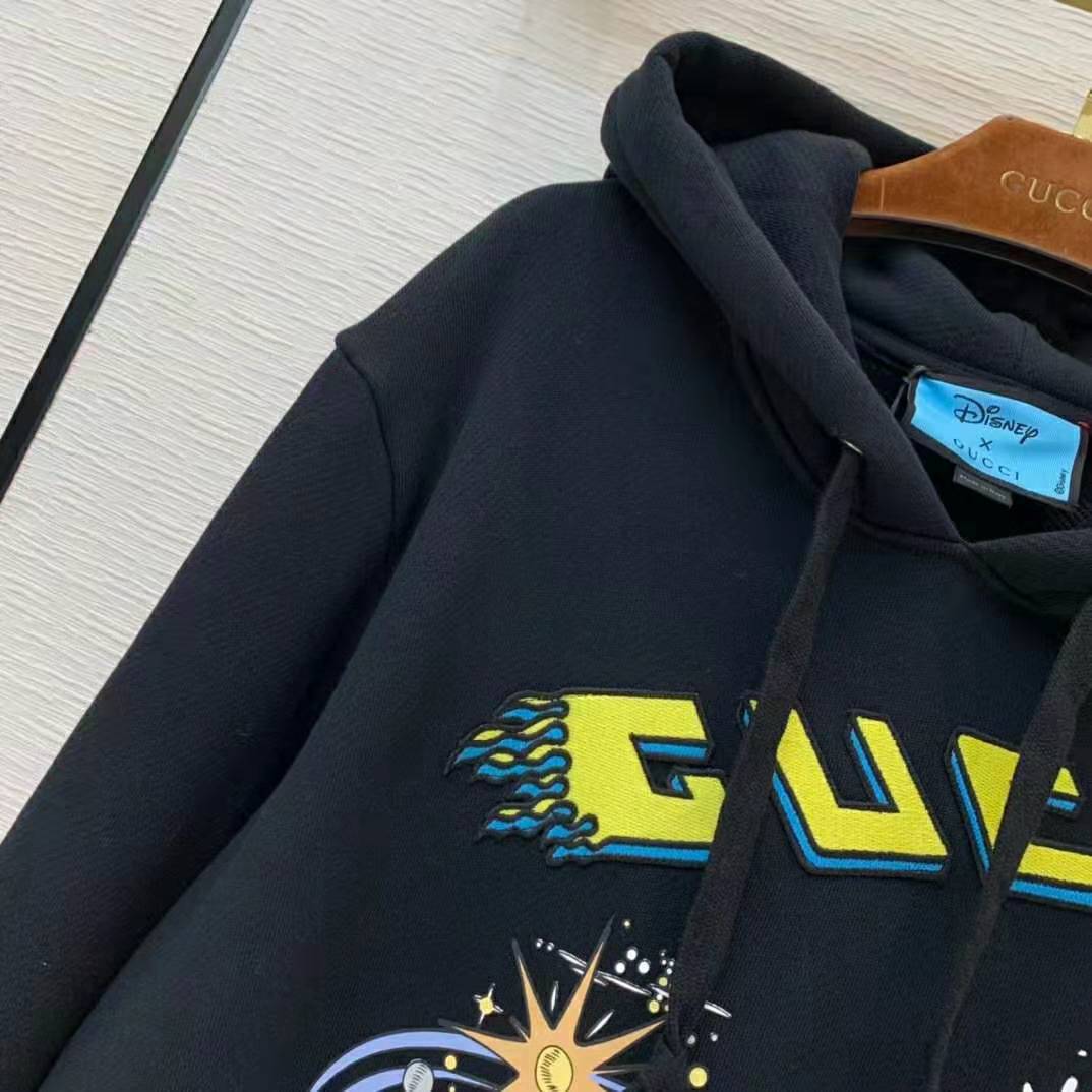 G*u*i men disney x G*u*i donald duck hooded sweatshirt fixed hood oversize fit cotton