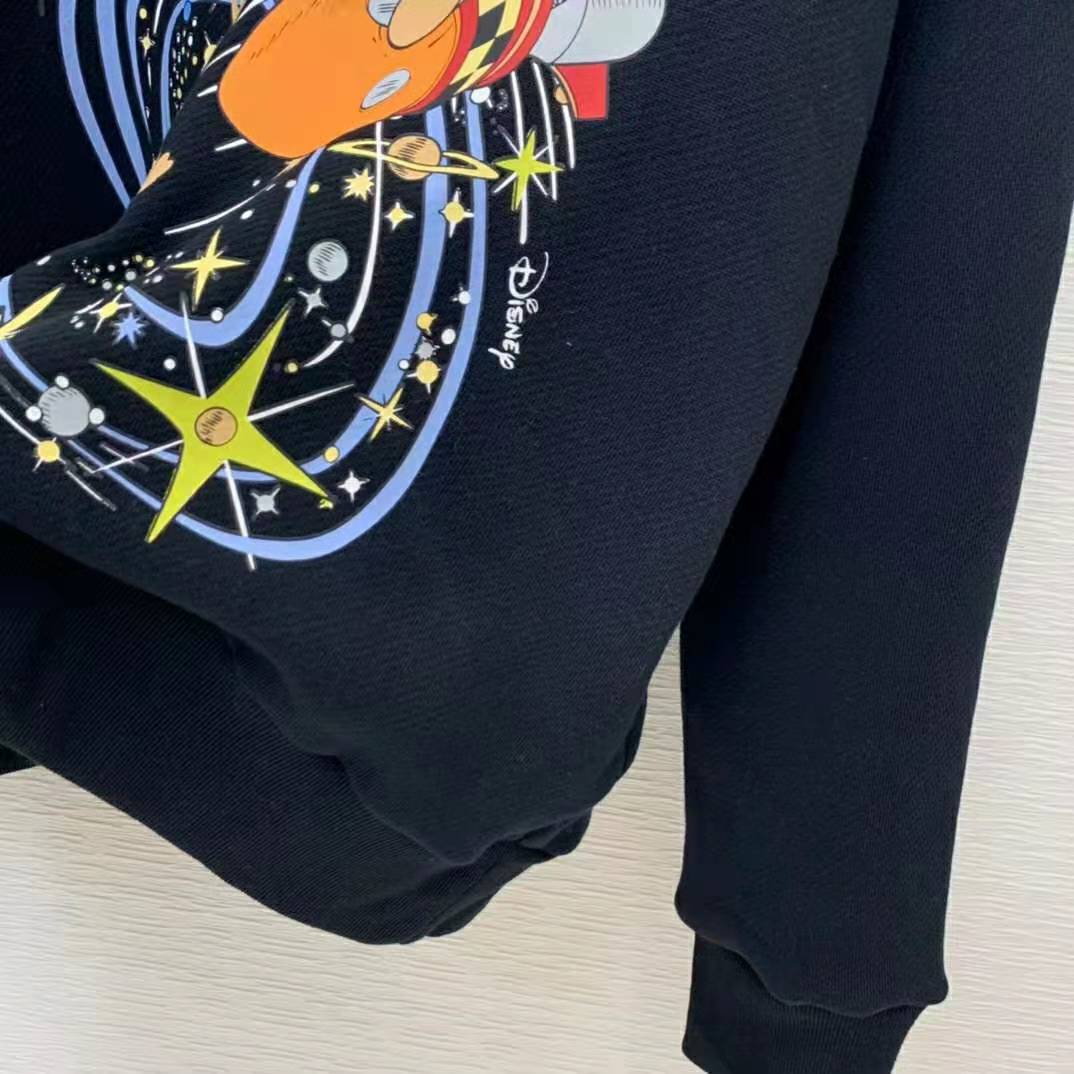 G*u*i men disney x G*u*i donald duck hooded sweatshirt fixed hood oversize fit cotton