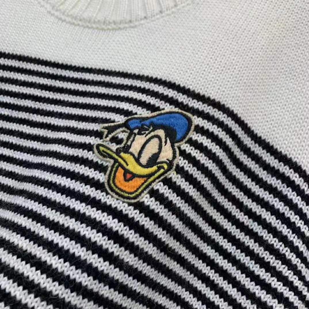 G*u*i women disney x G*u*i donald duck striped wool sweater cashmere crewneck