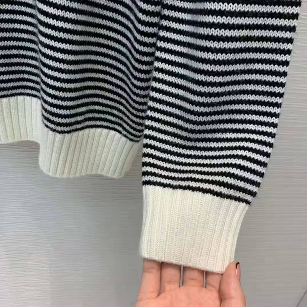 G*u*i women disney x G*u*i donald duck striped wool sweater cashmere crewneck