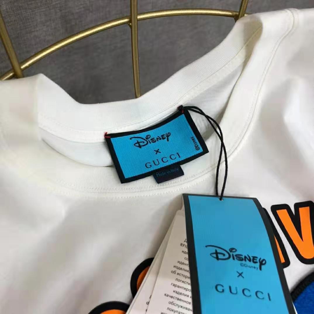 G*u*i men disney x G*u*i donald duck t-shirt cotton jersey crewneck oversize fit-white