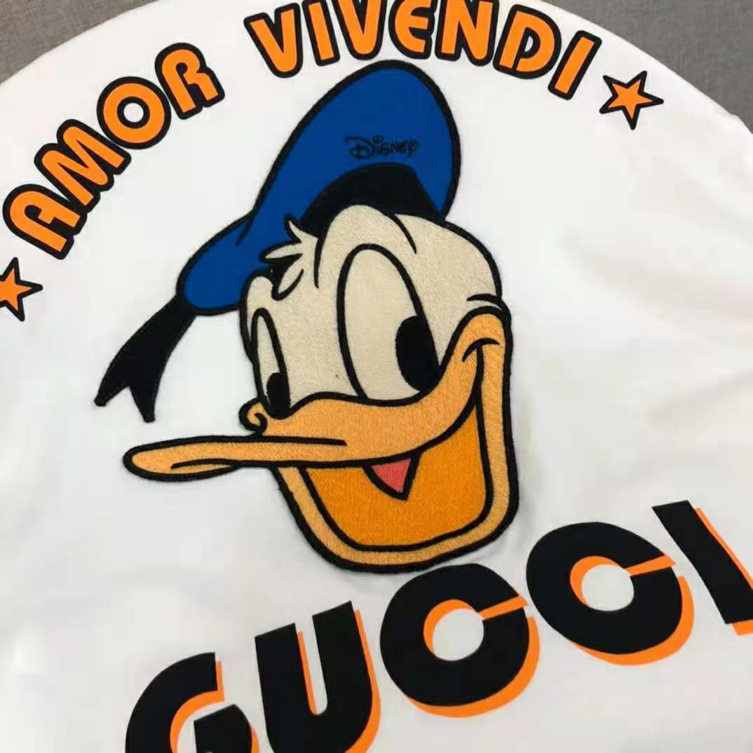 G*u*i men disney x G*u*i donald duck t-shirt cotton jersey crewneck oversize fit-white