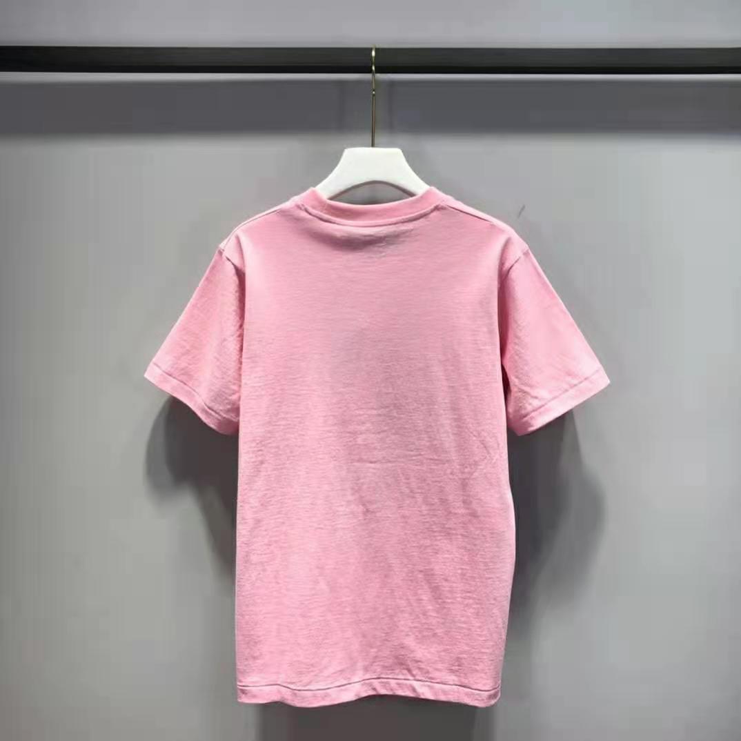 G*u*i women disney x G*u*i donald duck t-shirt cotton jersey crewneck short sleeves-pink