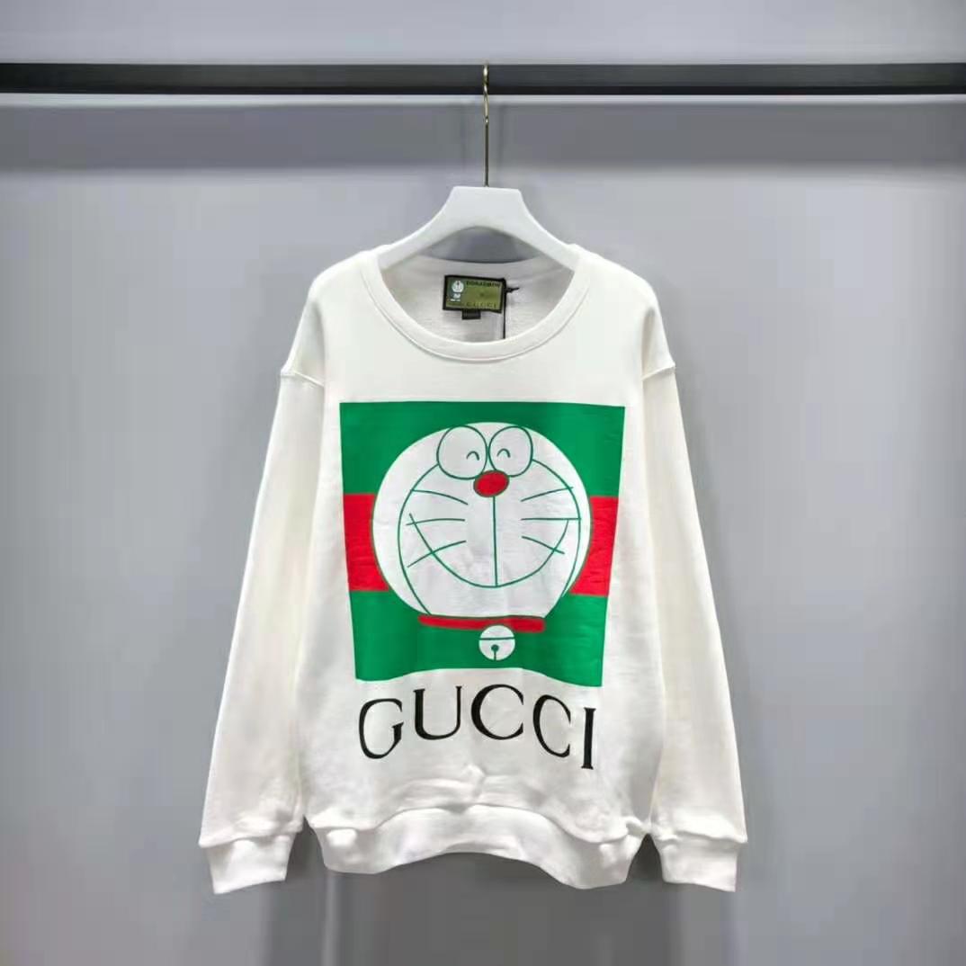 G*u*i women doraemon x G*u*i cotton sweatshirt cotton jersey crewneck oversized fit