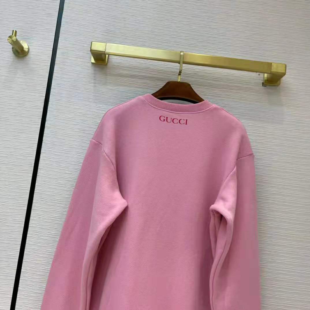 G*u*i women doraemon x G*u*i cotton sweatshirt crewneck oversized fit-pink