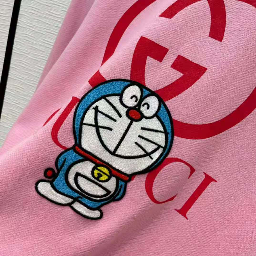 G*u*i women doraemon x G*u*i cotton sweatshirt crewneck oversized fit-pink