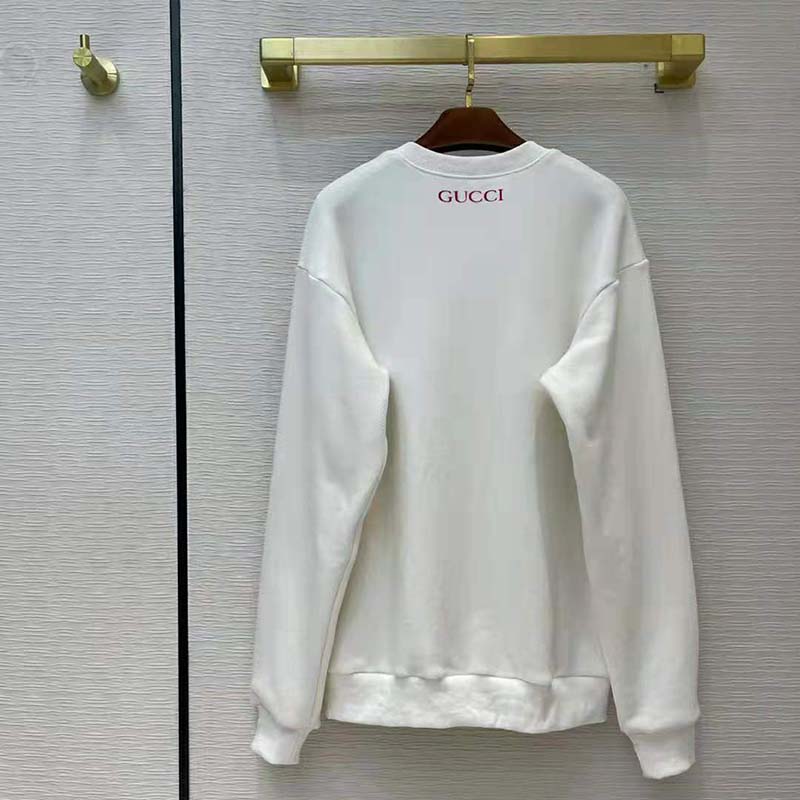 G*u*i women doraemon x G*u*i cotton sweatshirt crewneck oversized fit-white