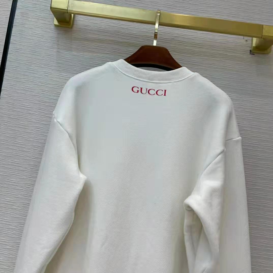 G*u*i women doraemon x G*u*i cotton sweatshirt crewneck oversized fit-white