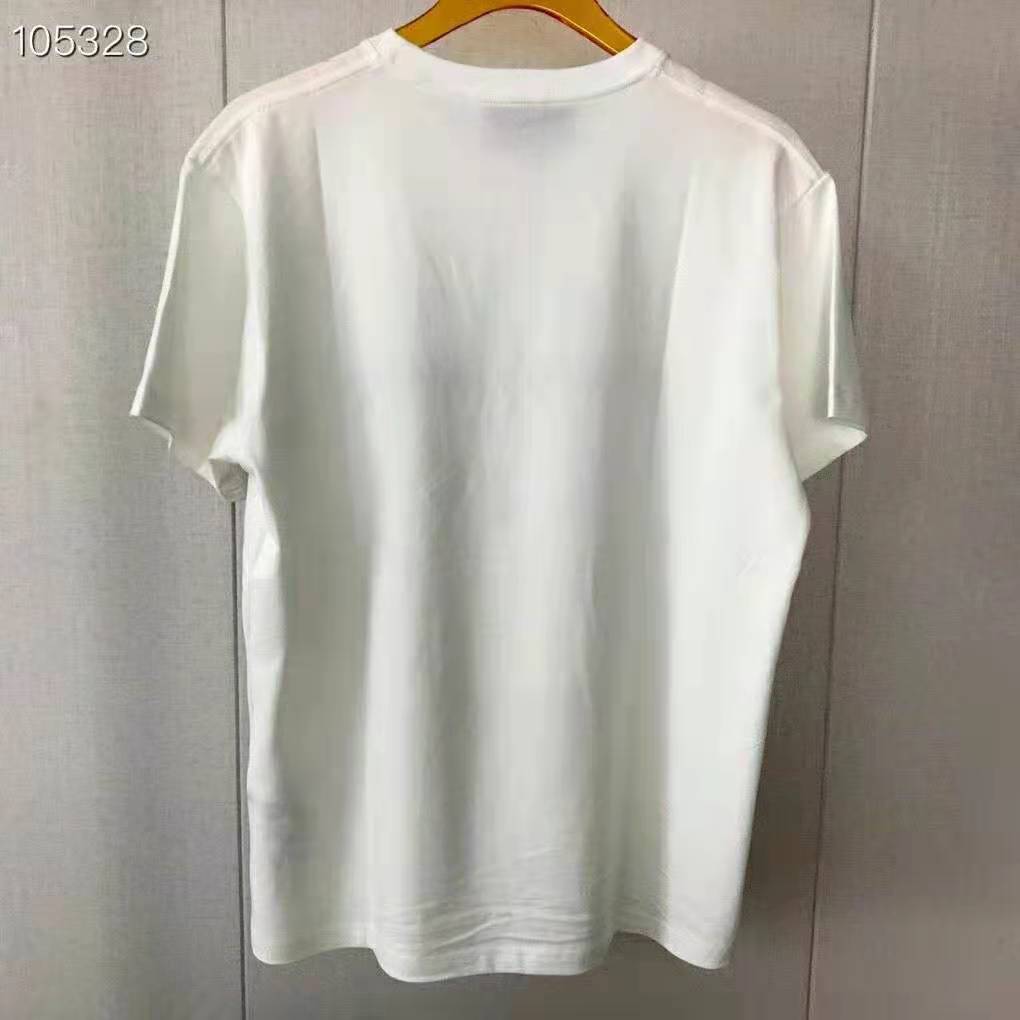 G*u*i women doraemon x G*u*i cotton t-shirt ivory jersey crewneck oversize fit