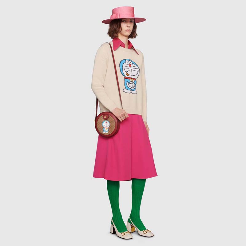 G*u*i women doraemon x G*u*i wool sweater white crewneck