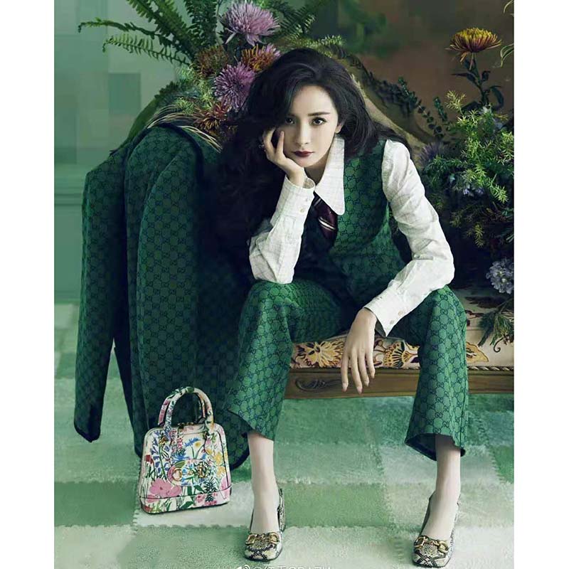 G*u*i women gg canvas jacket green and blue organic gg canvas cotton