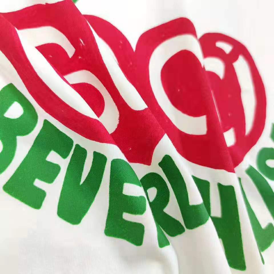G*u*i men G*u*i beverly hills cherry print t-shirt cotton jersey crewneck short sleeves