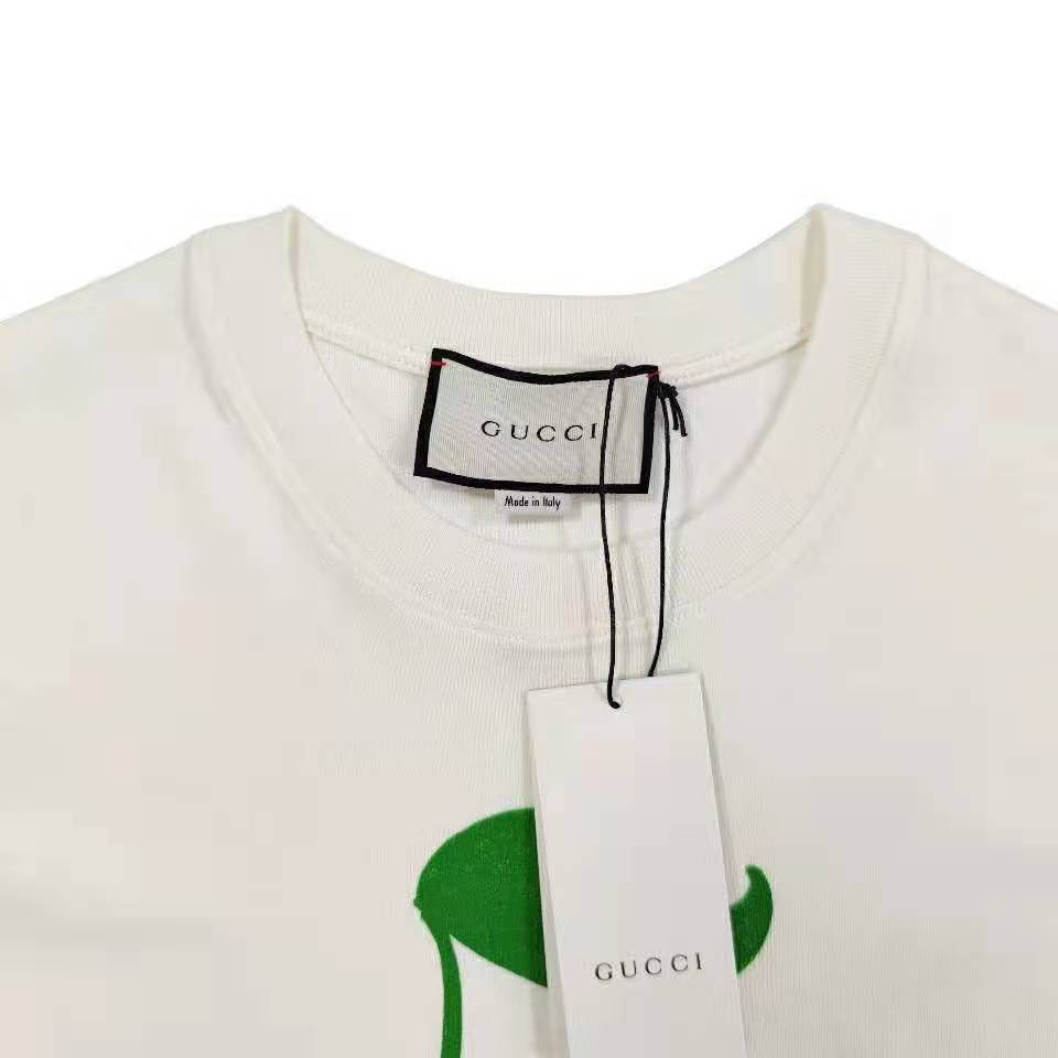 G*u*i men G*u*i beverly hills cherry print t-shirt cotton jersey crewneck short sleeves