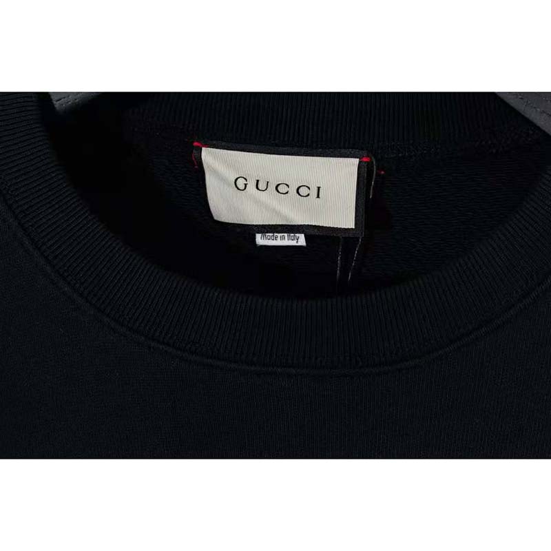 G*u*i men G*u*i ‘mad cookies’ print sweatshirt cotton crewneck slim fit-black
