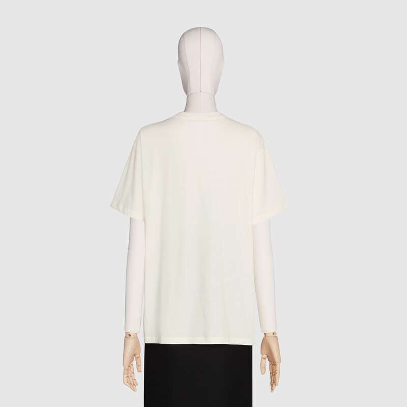 G*u*i women piglet patch oversize t-shirt cotton jersey crewneck oversize fit-white