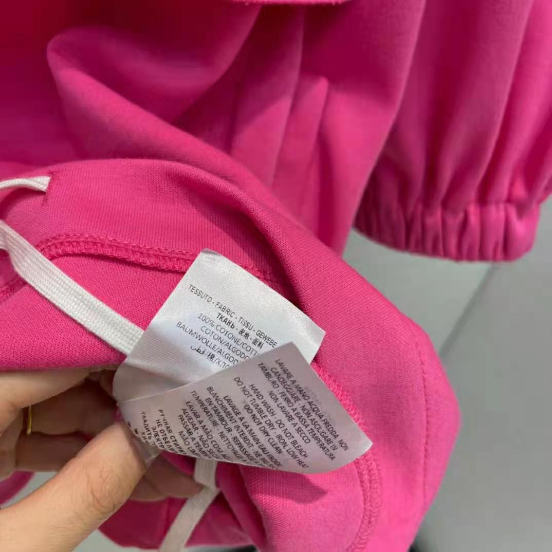 G*u*i women polyester jersey hooded sweatshirt interlocking g fixed hood-pink