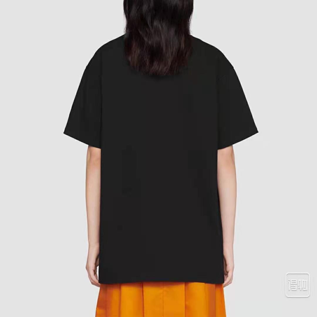 G*u*i women the north face x G*u*i cotton t-shirt black jersey crewneck oversize fit