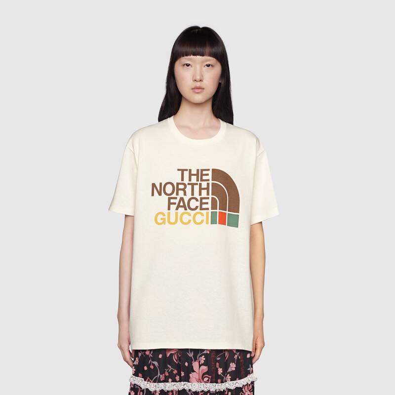 G*u*i women the north face x G*u*i cotton t-shirt crewneck jersey oversize fit